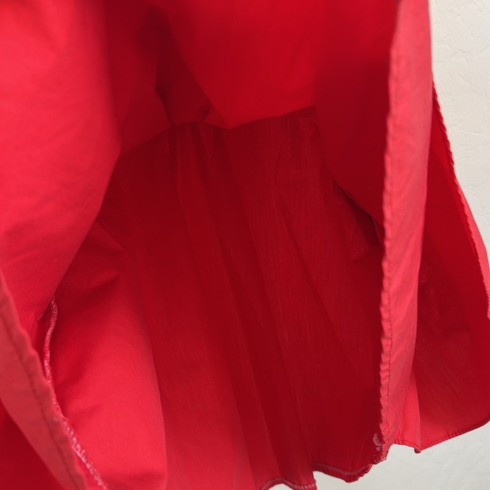 Red Ruffle Bow Detail Toddler Dress 5T - Picture 6 of 9